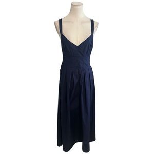 Jason Wu Navy Blue Midi Maxi Dress Sleeveless S Sundress Sun Vacation Nautical